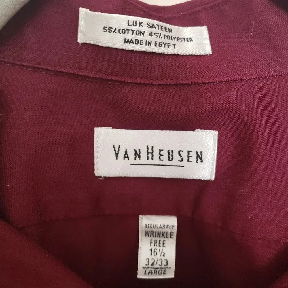 Van Heusen Burgundy Button Down Top